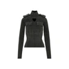 Bottega Veneta Cut-out Ribbed Knit Top In Green