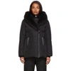 Mackage Adali Hooded Shearling Down Jacket In Black