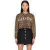 VALENTINO BEIGE & BLACK LEOPARD LOGO SWEATSHIRT