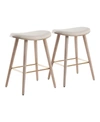 LUMISOURCE SADDLE COUNTER STOOL - SET OF 2