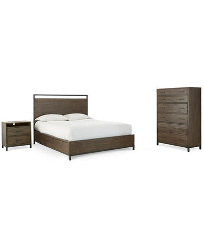 Furniture Gatlin 3-pc. Brown Bedroom Set, (king Storage Bed, Nightstand & Chest), Created For Macy's