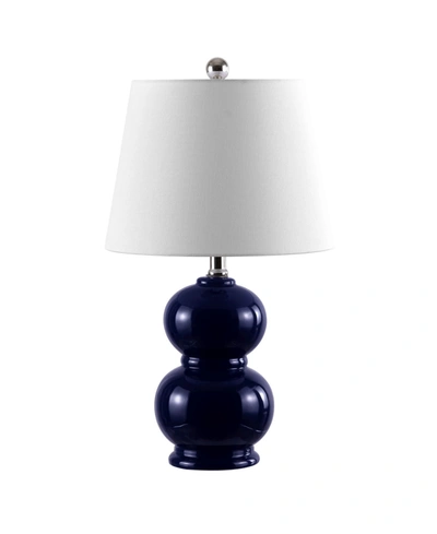 Safavieh Everlee Ceramic Table Lamp In Navy