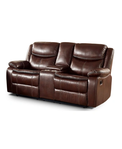 Furniture Of America Prestwick Upholstered Loveseat In Brown