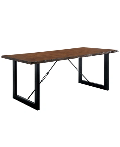 Furniture Of America Humboldt Solid Wood Dining Table In Brown