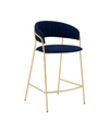 ARMEN LIVING NARA FAUX LEATHER AND METAL COUNTER HEIGHT BAR STOOL