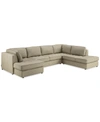 FURNITURE NICHOLDEN 3-PC. LEATHER SECTIONAL, CREATED FOR MACY'S