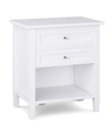 Simpli Home Warm Shaker Solid Wood Bedside Table