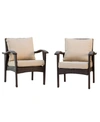 NOBLE HOUSE BRADLEY OUTDOOR ARMCHAIR WITH CUSHIONS, SET OF 2