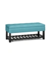 Simpli Home Cosmopolitan Storage Ottoman Bench With Open Bottom