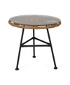 NOBLE HOUSE ORLANDO OUTDOOR SIDE TABLE WITH GLASS TOP