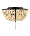 Jonathan Y Allison Wood Led Flush Mount