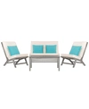 Safavieh Chaston 4pc Outdoor Seating Set