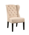 ABBYSON LIVING AUDREY TUFTED LINEN WINGBACK DINING CHAIR