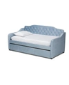 Baxton Studio Freda Traditional And Transitional Twin Size Daybed With Trundle