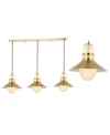 JONATHAN Y COLIN 3-LIGHT ADJUSTABLE RETRO HURRICANE TRIPLE LINEAR LED PENDANT