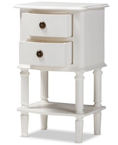 Furniture Editha Nightstand In White