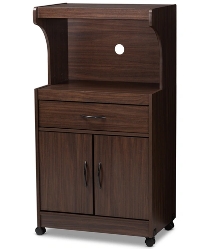 Furniture Elin Kitchen Cabinet In Walnut