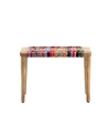 CRESTVIEW BETSY COLORFUL CHINDI WOVEN BENCH
