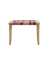 Crestview Betsy Colorful Chindi Woven Bench