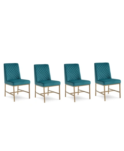 Furniture Cambridge Dining Chair 4-pc. Set (4 Side Chairs) In Teal