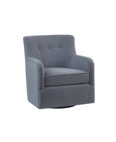 Madison Park Adele Swivel Chair In Blue