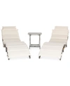 Safavieh Irena Outdoor 3-pc. Lounge Set (2 Lounges & 1 End Table)