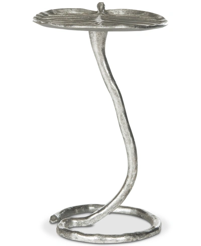 Furniture Mina Foil Petal Side Table In Silver