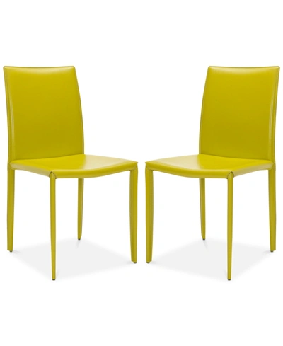 Safavieh Karna Dining Chair (set Of 2) In Yellow