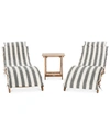 Safavieh Irena Outdoor 3-pc. Lounge Set (2 Lounges & 1 End Table)