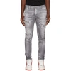Dsquared2 Ripped Skater Jeans In 852 Light Grey