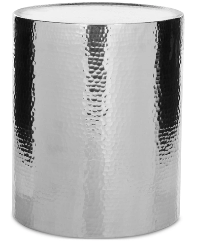 Safavieh Polonium Occasional Hammered Table In Silver