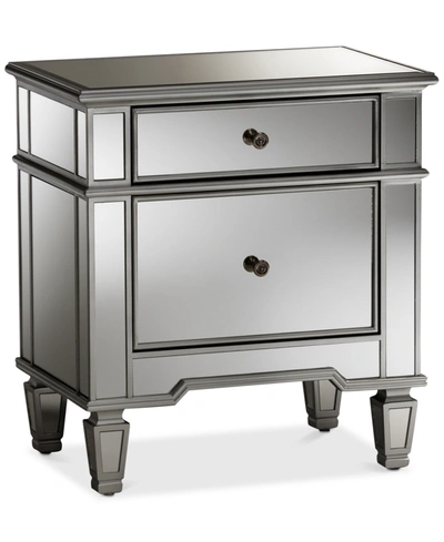 Furniture Sussie Mirrored Nightstand In Silver Mirror