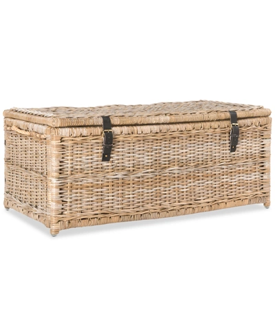 Furniture Jonathan Y Happimess Caden 46'' Wicker Storage Trunk In Natural