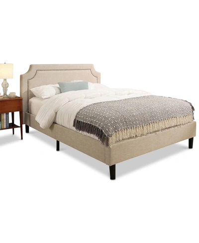 Abbyson Living Bozza Upholstered Bed - Queen, Quick Ship