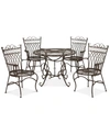 SAFAVIEH DONOVAN OUTDOOR 5-PC. DINING SET (DINING TABLE & 4 CHAIRS)