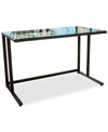 NOBLE HOUSE CONNELLY CLEAR TEMPERED GLASS COMPUTER DESK