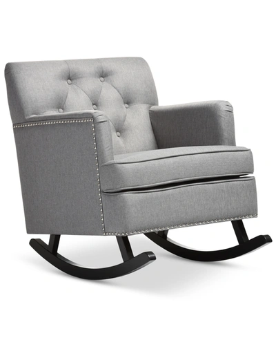 Furniture Bethany Gray Rocking Chair In Grey