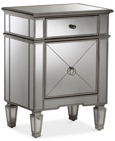 Furniture Claudia Mirrored Nightstand In Silver Mirror