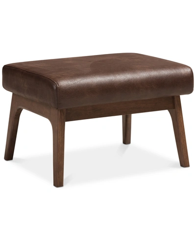 Furniture Wynola Ottoman In Dark Brown