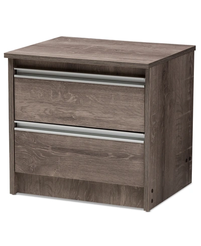 Furniture Gallia 2-drawer Nightstand In Brown