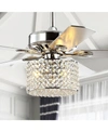 Jonathan Y Brandy 52" 3-light Crystal Prism Drum Led Ceiling Fan With Remote