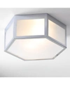 Jonathan Y Moderno 15.75" Hexagon, Frosted Glass Led Flush Mount