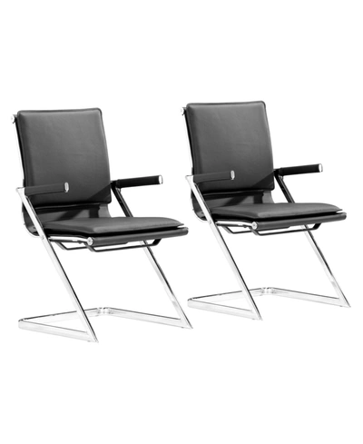 Zuo Lider Plus Conference Chair, Set Of 2 In Black