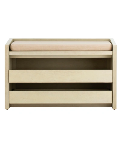 Safavieh Percy Storage Bench In White Wash