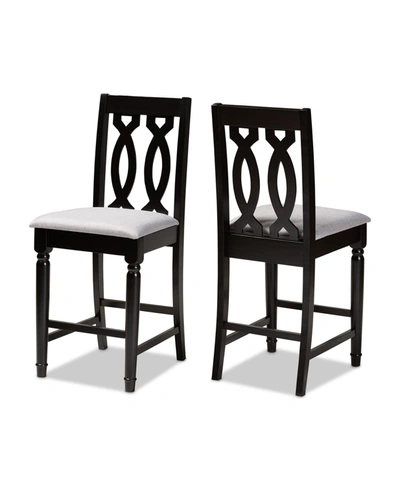 Furniture Darcie Counter Stool (set Of 2) In Grey