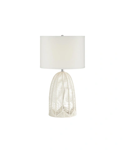 Pacific Coast Lighting White Rope Cage Table Lamp