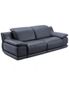 FURNITURE DAISLEY 2-PC. LEATHER SOFA WITH 2 POWER RECLINERS
