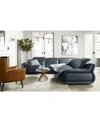 Furniture Daisley 5-pc. Leather "l" Shaped Sectional Sofa With 2 Power Recliners