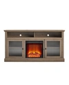 A DESIGN STUDIO SCHROEDER CREEK FIREPLACE TV STAND FOR TVS UP TO 65"