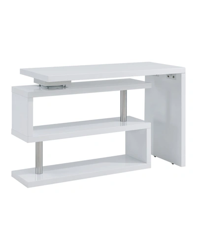 Southern Enterprises Tara Multifunctional Corner Desk With Shelves In White